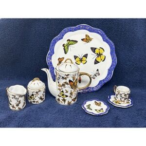 Formalities by Baum Bros Porcelain‎ Butterfly Tea Set Miniature